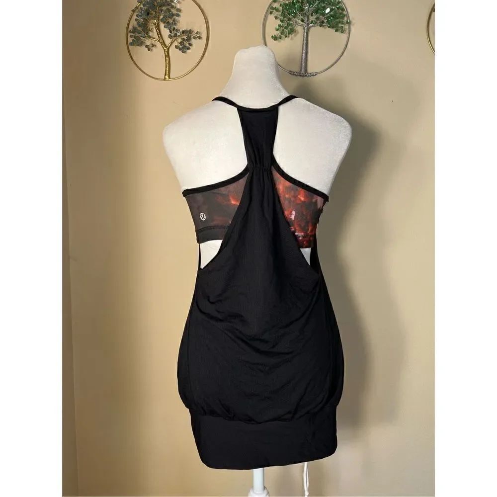 Lululemon Black / Spring Has Sprung Multi No Limits Tank Size 4 - Picture 2 of 6